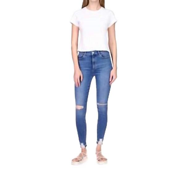 NEW DL1961 - WOMEN'S farrow skinny: high rise instasculpt ankle in rip tide dist - Picture 2 of 4